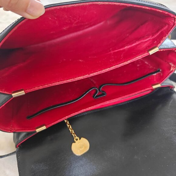 Vintage Celine Box Tan Leather Shoulder Bag Crossbody Gold Horsebit Authentic - Picture 9 of 9